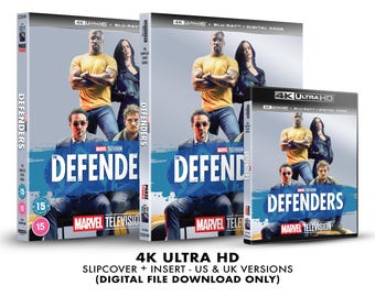 Marvel The Defenders Custom 4K Blu-ray Slipcover + Insert Set [DOWNLOAD]