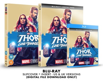 Marvel Studios Thor: Love & Thunder Custom Blu-ray Slipcover + Insert Set DOWNLOAD]