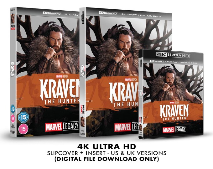 Featured listing image: Marvel Kraven The Hunter Custom 4K Blu-ray Slipcover + Insert Set [DOWNLOAD]
