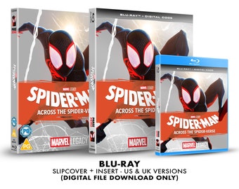 Marvel Spider-Man: Across The Spider-Verse Custom Blu-ray Slipcover + Insert Set [DOWNLOAD]