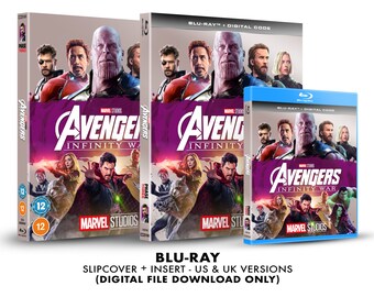 Marvel Studios Avengers: Infinity War Custom Blu-ray Slipcover + Insert Set [DOWNLOAD]