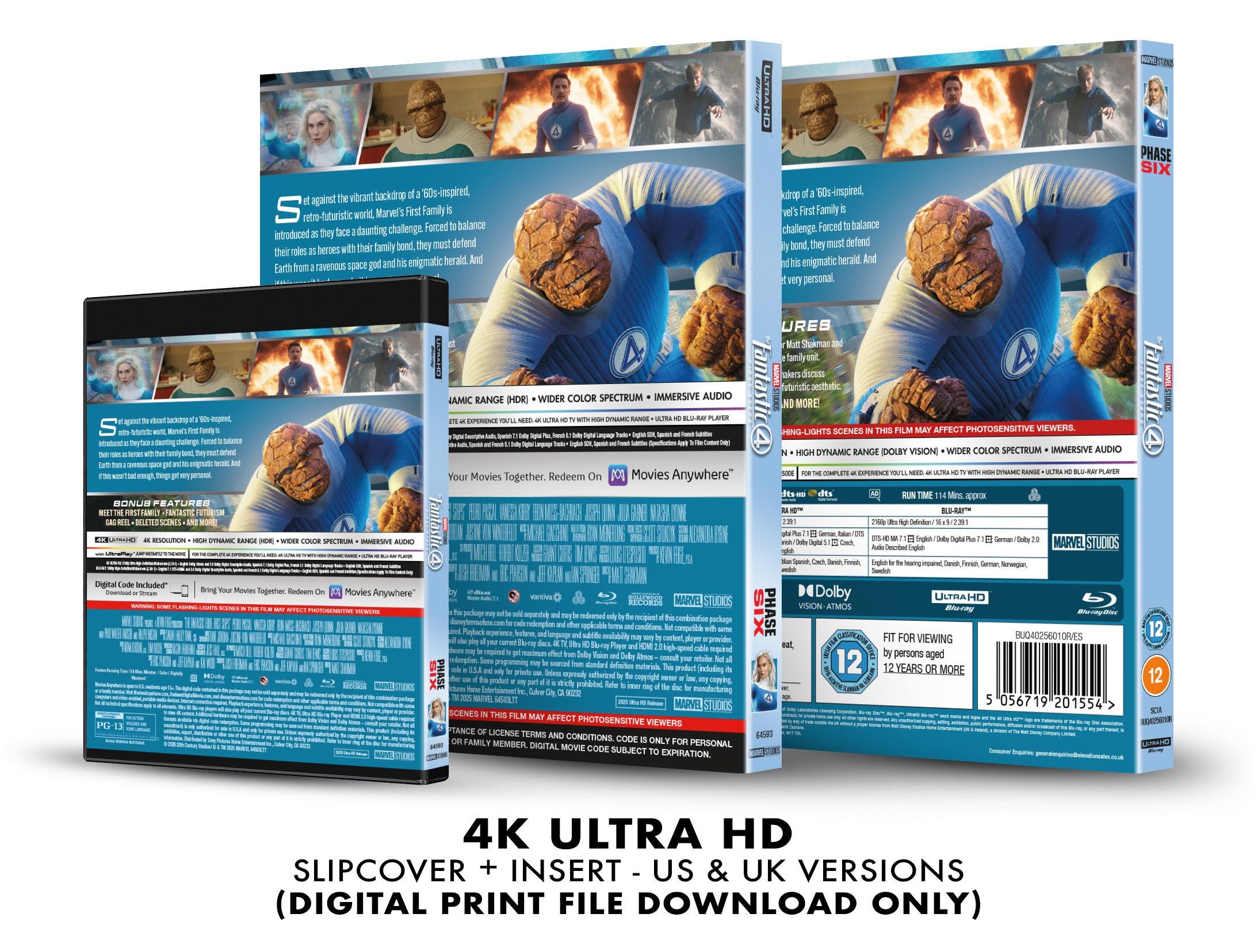 Marvel Studios the Fantastic Four: First Steps Custom 4K Blu-ray