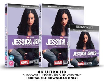 Marvel Jessica Jones - Season 2 Custom 4K Blu-ray Slipcover + Insert Set [DOWNLOAD]