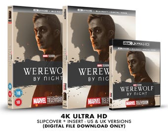 Marvel Studios Werewolf By Night Custom 4K Blu-ray Slipcover + Insert Set [DOWNLOAD]