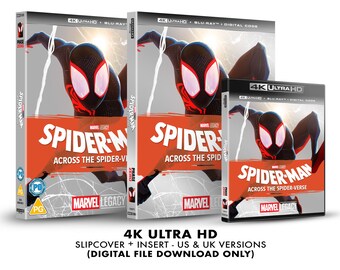 Marvel Spider-Man: Across The Spider-Verse Custom 4K Blu-ray Slipcover + Insert Set [DOWNLOAD]
