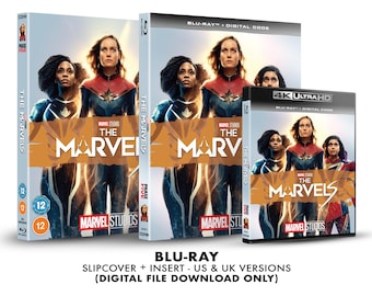 Marvel Studios The Marvels Custom Blu-ray Slipcover + Insert Set [DOWNLOAD]