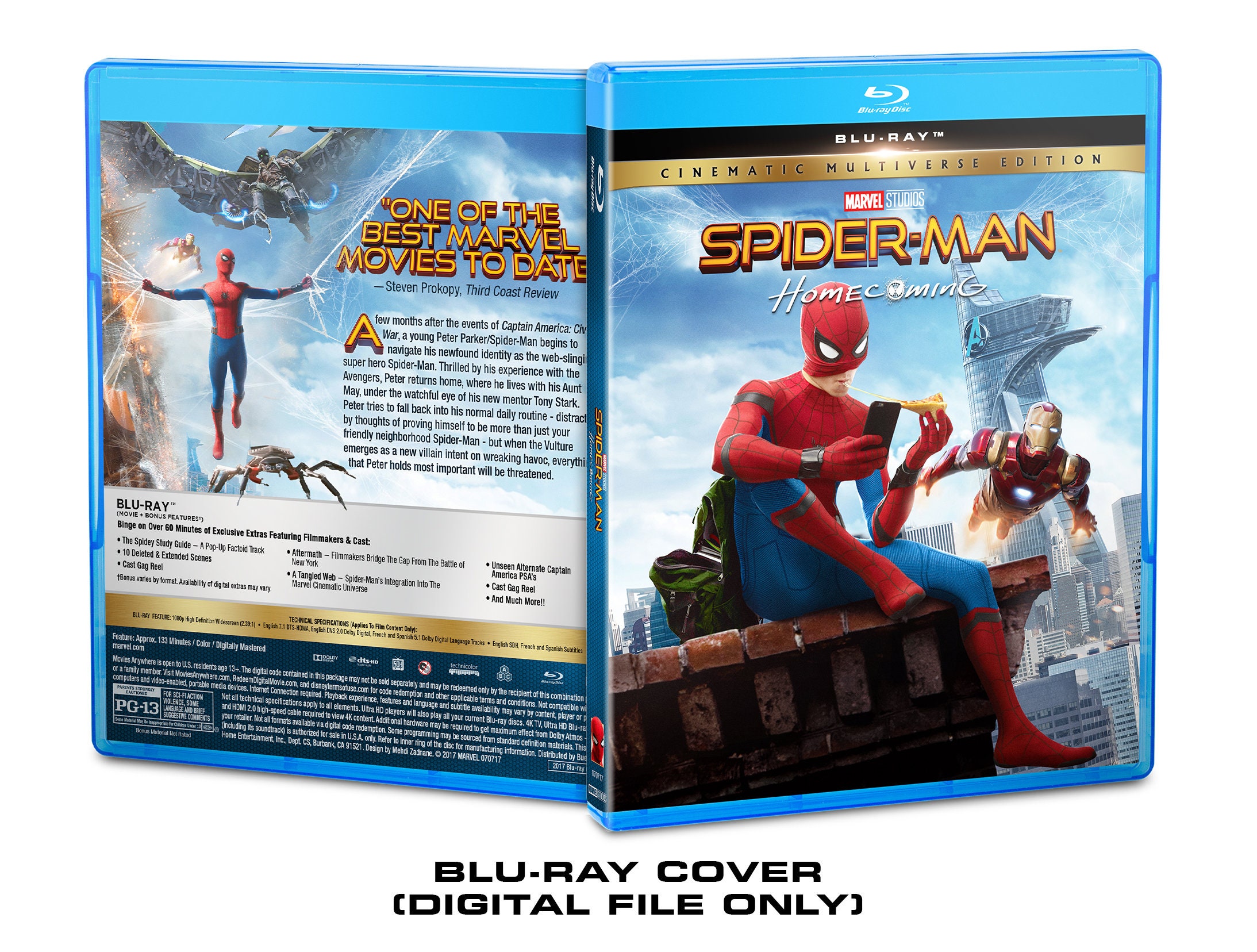 Marvel Studios Spider Man Homecoming Custom Blu Ray Cover Etsy