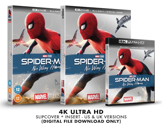 Featured listing image: Marvel Studios Spider-Man: No Way Home Custom 4K Blu-ray Slipcover + Insert Set [DOWNLOAD]