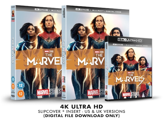 Marvel Studios the Marvels Custom 4K Blu-ray Slipcover + Insert