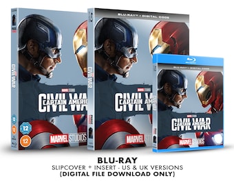 Marvel Studios Captain America: Civil War Custom Blu-ray Slipcover + Insert Set [DOWNLOAD]