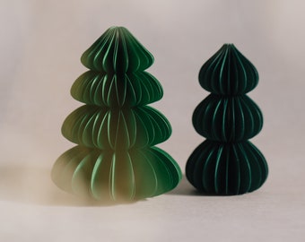 STEHENDER Weihnachtsbaum - Winterdekoration - handgemachte Papierdekoration - Wabenbäume - skandinavische Dekoration - Papierbäume