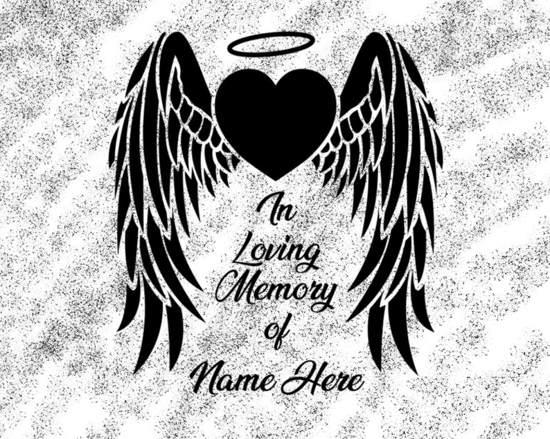 Angel Wings SVG in Loving Memory SVG - Etsy