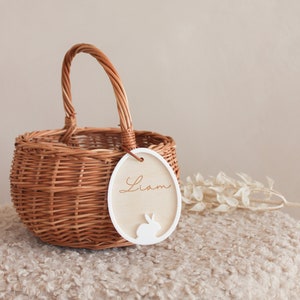 Easter basket made of willow Easter basket with sweet pendants in two sizes flower girl basket