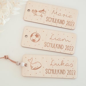 Bookmark school child personalized with name | engraved book sign | First class enrollment gift | Teacher farewell gift