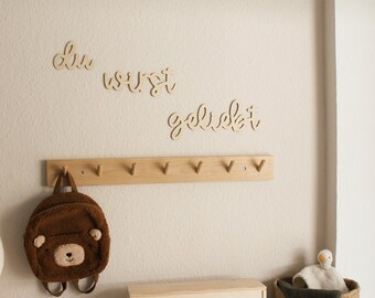 Du wirst geliebt Schriftzug aus Holz | Kinderzimmerdeko | Kinderzimmer Holz | Schriftzug Tür | Schriftzug Holz Kinderzimmer Babyzimmer