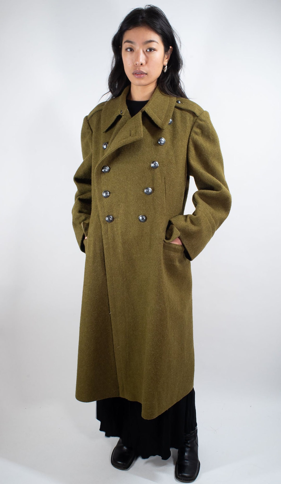 Genuine Military Olive Wool Great Coat - Etsy Canada