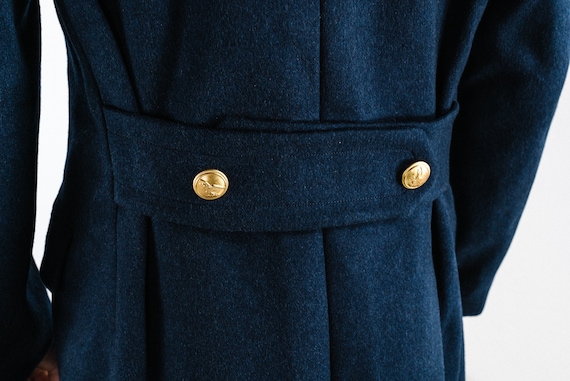 Italian Navy Blue Wool Great Coat -  Canada