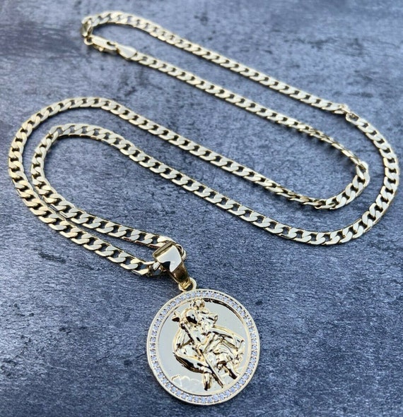 18ct Gold Filled St Christopher Pendant 