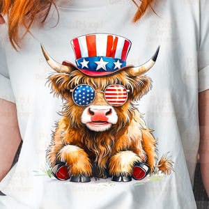 4 de julio vaca PNG, Día de la Independencia Png, Vaca Patriótica Png, EE. UU. Png, Linda Vaca de Campo Png, Sublimación de Animales de Granja Occidental para Regalos de Bricolaje