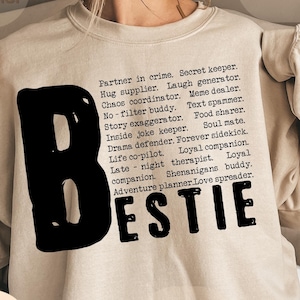 Bestie Words Svg Png, Funny Bestie, Bestie Svg, Adult Humor Svg, Bestie Definition Svg, Gift for Best Friend, Positive Quote Svg, Trendy Svg