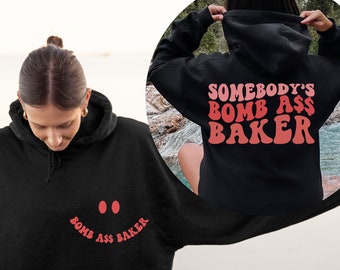 Somebody's Bomb Ass Baker Svg, Somebody's Baker Svg, Positive Quote Svg, Motivational Svg, Funny Svg, Women T-Shirt Svg, Wavy Stacked Svg