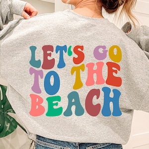 Let&#39;s Go to the Beach Svg, Summer Saying, Beach Svg, Summer Svg, Sun Svg, Wavy Stacked Svg, Beach Vibes Svg, Vacation Svg, Funny Quote Svg