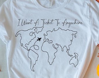 I Want A Ticket To Anywhere Svg, Road Trip Svg, Travel States Tourist Place Svg, Summer Svg, Travel T-Shirt Svg, Travel Svg, Funny Svg