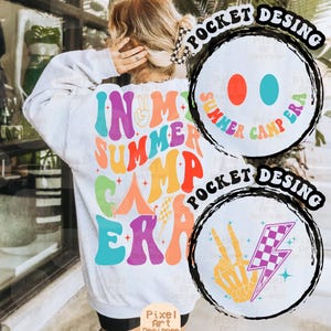 En mi época de campamento de verano SVG PNG, diseño de campista, clipart con frase divertida de campamento de verano, Svg de la época de campamento de verano, Svg de vibras de verano, Svg de temporada de campamento