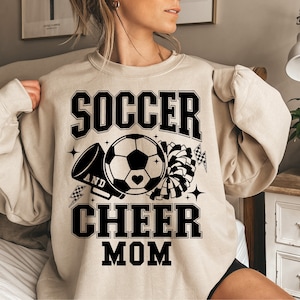 Soccer And Cheer Mom Svg Png, Soccer Svg, Soccer Season, Cheer Mom Svg, Soccer Shirt Svg, Soccer Mom Svg, Cheer Svg, Cheer Season Svg