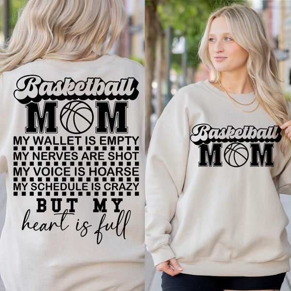 Basketball Mom My Wallet is Empty Svg Png, Basketball Svg, Basketball Mom Svg, Basketball Vibes Svg, Funny Svg, Basketball T-Shirt Svg