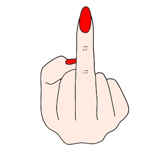 Mittelfinger Frau SVG, Mittelfinger Frau SVG, Mittelfinger Frau, Mittelfinger Frau, Pdf - Jpeg - Png