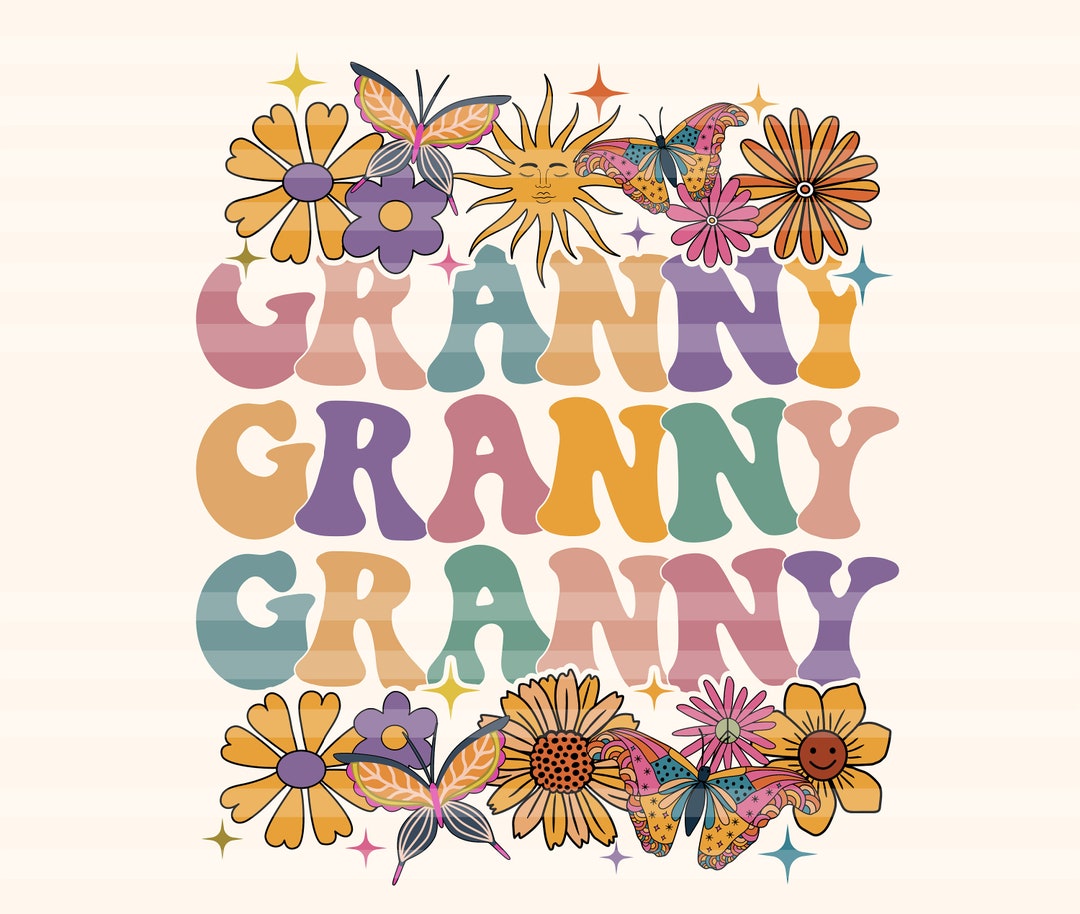 Floral Granny SVG, Positive Svg, Family Svg, Funny Family Svg, Family T ...