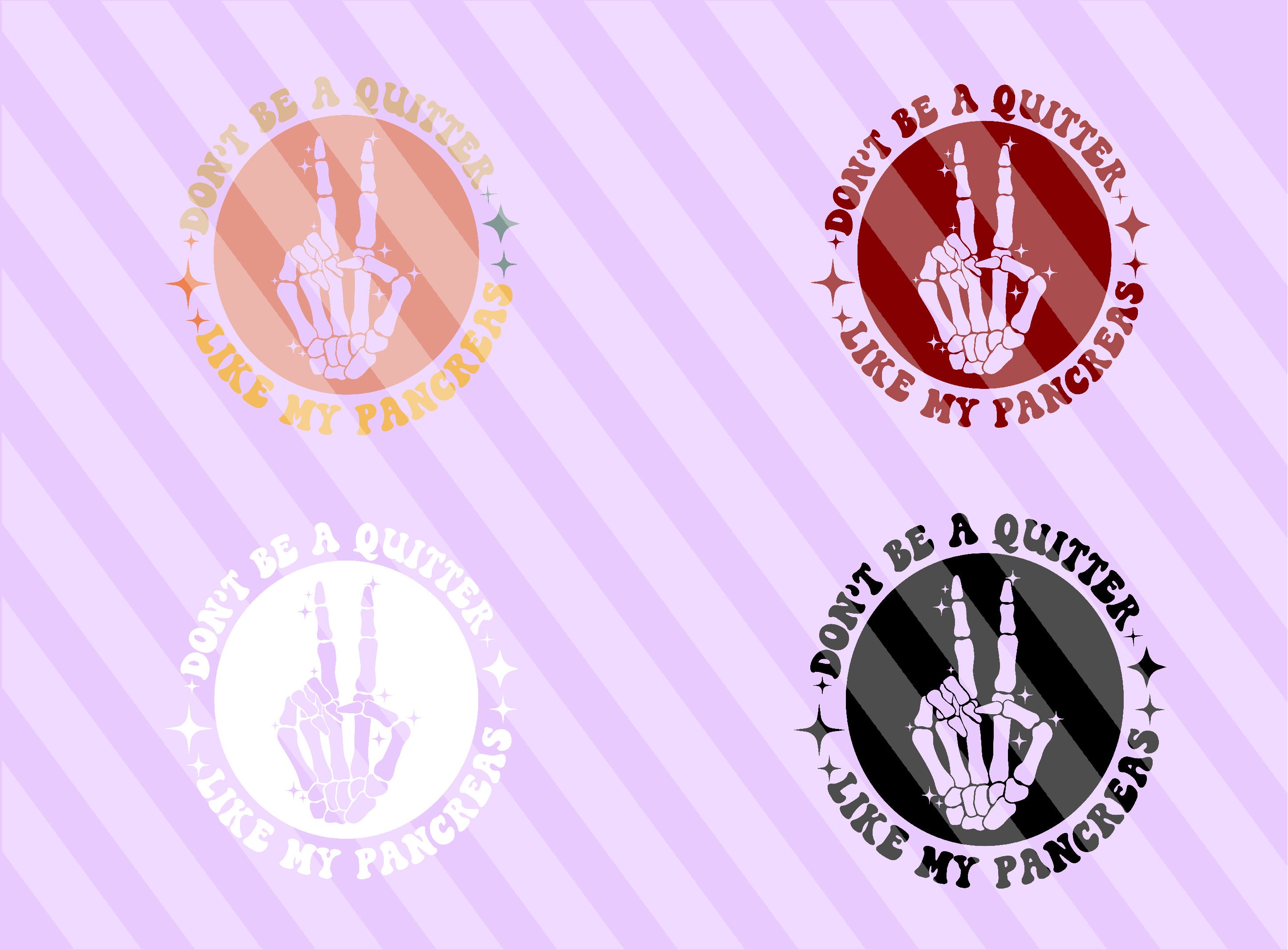 Don't Be A Quitter Like My Pancreas Svg Lazy Pancreas - Etsy