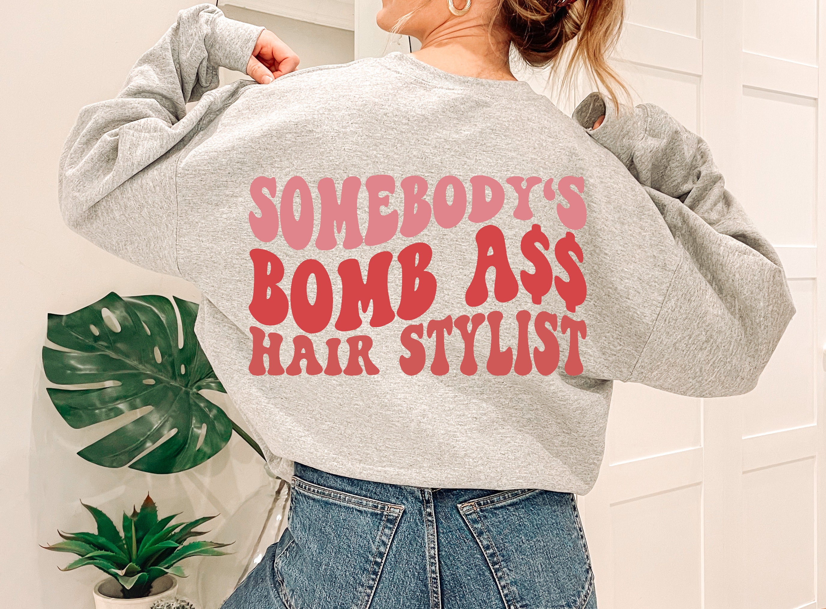 TSOTMO Friseur-Geschenk-Tasche – „Somebody‘s Bomb Ass Hairstylist“, 32 X 21 Cm, Canvas