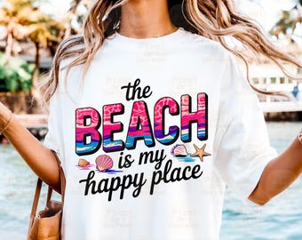 Summer Beach Quote PNG, Summer Png, Coastal Vacation Shirt Design, Beach PNG File, Shells and Starfish PNG Clipart, Tropical Vacation Quote