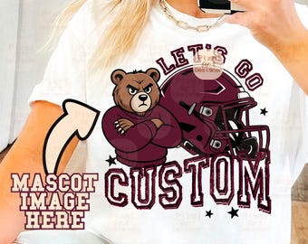 FUSSBALL Maskottchen personalisierte PNG, personalisierter Fußball Png, Fußball Mama Png, benutzerdefinierte Fußball Maskottchen Png, Schulmaskottchen Png, Team Maskottchen