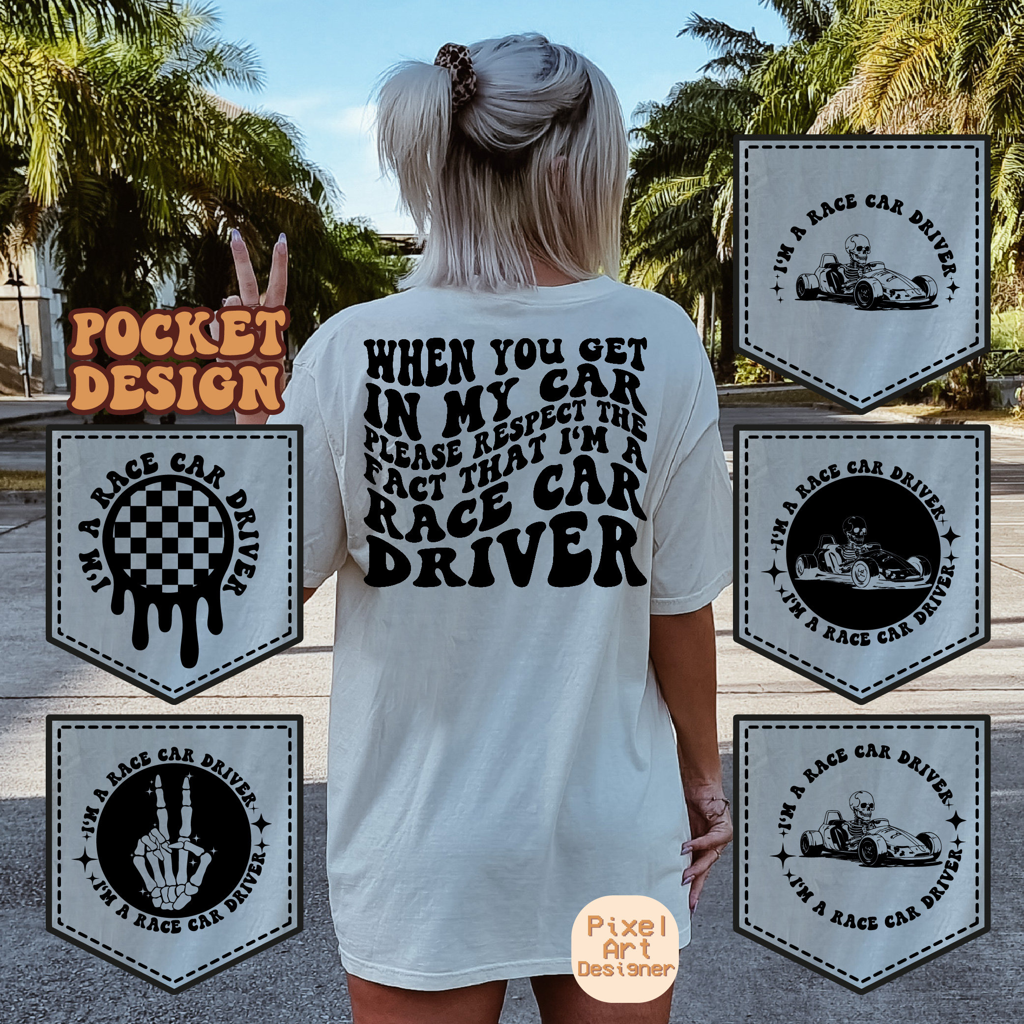Cool Save A Racecar Ride A Driver T-Shirt – Unisex Tee For Racing Fans - View #8