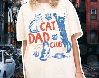 Cat Dad Club SVG PNG Design, süßes Katzen Design, Haustierliebhaber Katze SVG, Tierliebhaber SVG, Fell Papa SVG, Katzen Papa Geschenk etc, Pelzvater Png