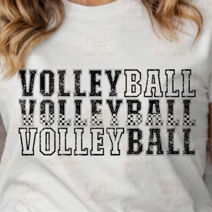 Balón de voleibol a cuadros PNG/SVG, Sublimación de aficionado al voleibol, Diseño de camiseta deportiva con un bonito diseño, Arte digital de entrenador de voleibol, Vida de voleibol, Mamá deportista