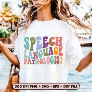 Spraaktaal patholoog Svg, logopedist Svg, logopedist Shirt Svg, logopedie, logopedist Svg, golvend gestapeld Svg