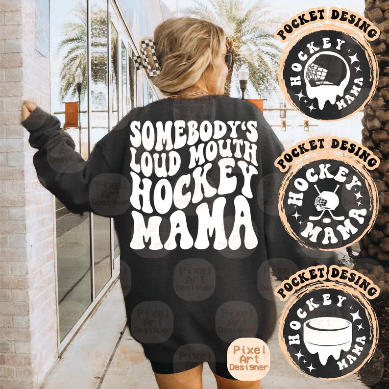 Someboy's Loud Mouth Hockey Mama Svg, Hockey Svg, High School Hockey Svg, Hockey Fan Svg, Hockey T-Shirt Svg, Hockey Season Svg image 3
