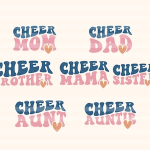 Cheer Family Bundle Svg Png, Cheer Mom Svg, Cheer Fan Svg, Sports Svg, Cheer T-Shirt Svg, Cheer Svg, Positive Quote Svg, Wavy Stacked Svg