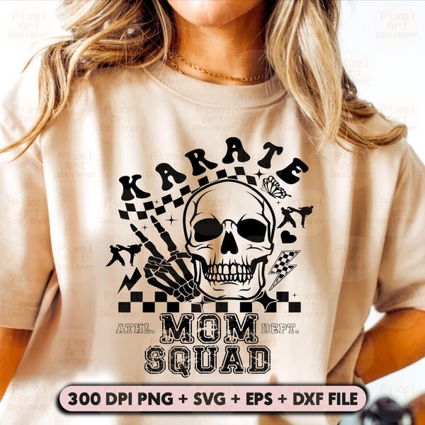 Karate Mom Squad Svg Png, Karate Mom, Karate Mama Svg, Karate Fan Svg, Karate Life Svg, Karate Season, Karate Shirt Svg