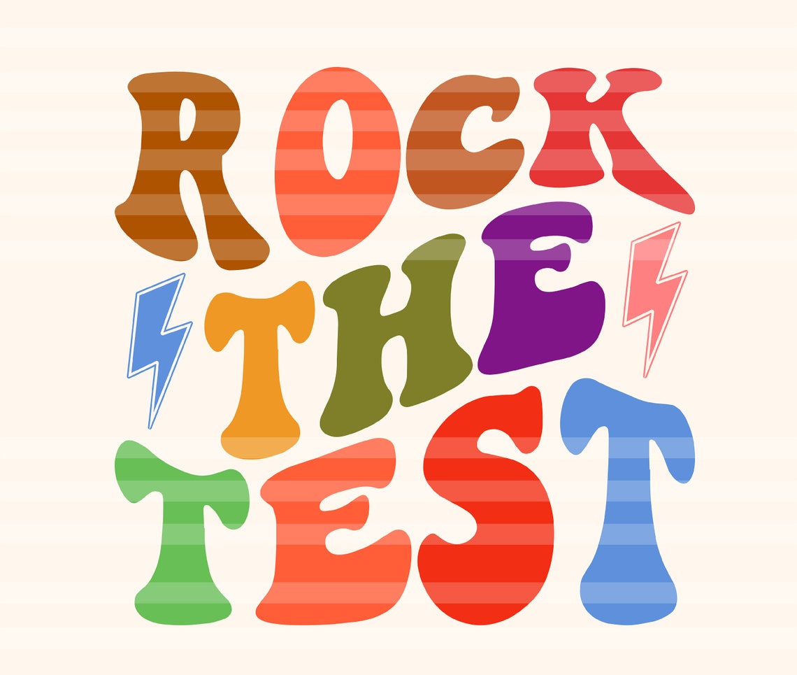 Rock the Test Svg Test Day Svg Testing Svg Back to School Etsy