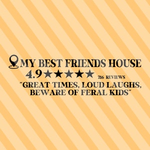 My Best Friends house Review Svg Png, Positive Quote Svg, Motivational Svg, Funny Bestie Svg, Bestie Svg, Adult Humor Svg, Wavy Stacked Svg