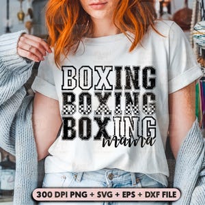 Boxing Mama SVG PNG, Retro Boxing Mom Shirt, Fighter Mom Design, Sports Mom Sublimation, Boxing Coach Gift, Boxing Mama Life Svg, Boxing Svg