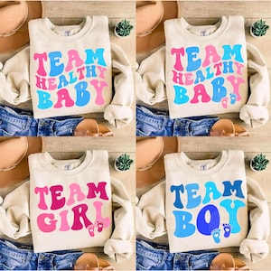 Paquete de revelación de género SVG, Svg de nueva mamá, Svg de equipo de bebé saludable, Svg de camiseta de fiesta de nuevo bebé, Svg de bebé niño, Svg de niña, Svg ondulado apilado