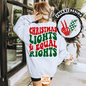 Luci di Natale e Uguaglianza dei Diritti Svg Png, Svg Motivazionale, Umorismo per Adulti Svg, Natale Svg, Diritti Umani Svg, Trendy Svg, Femminismo Svg