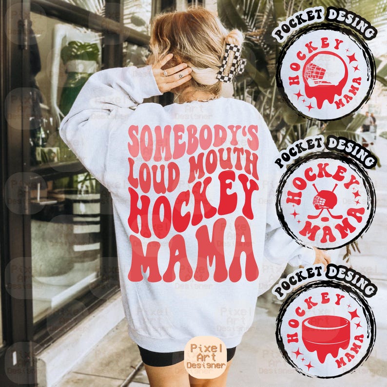 Someboy's Loud Mouth Hockey Mama Svg, Hockey Svg, High School Hockey Svg, Hockey Fan Svg, Hockey T-Shirt Svg, Hockey Season Svg image 2