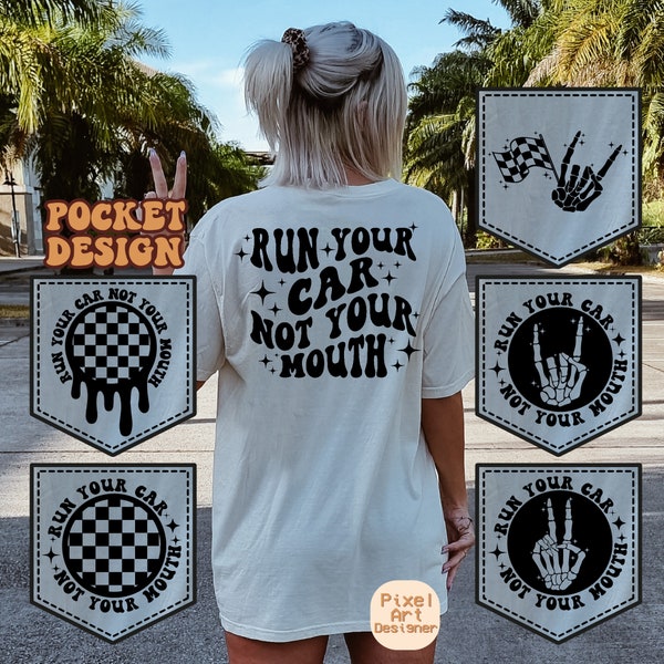 Run Your Car Not Your Mouth Svg Png, Race Svg, Racing Svg, Racing Mama Svg, Racing Fan Svg, Derby Wife Svg, Race Shirt SVG, Wavy Stacked Svg